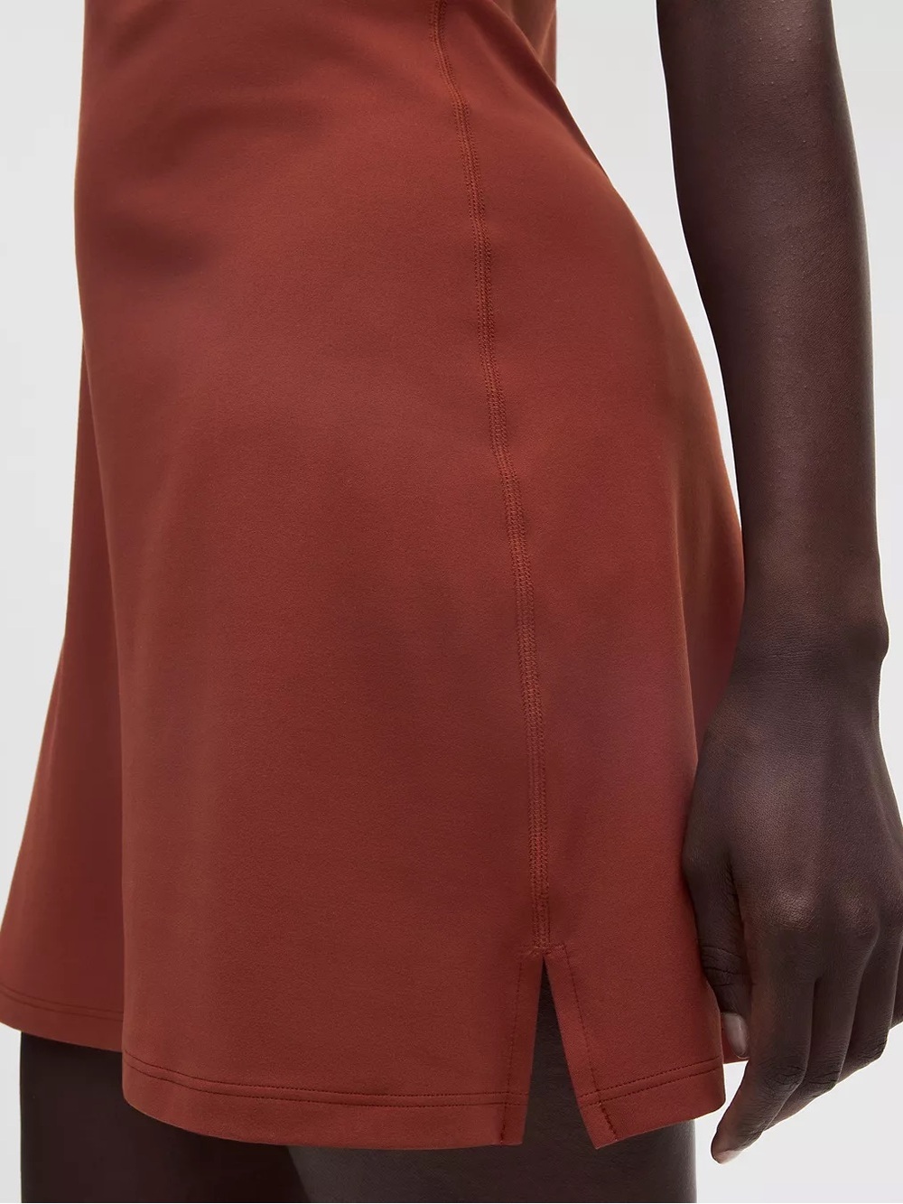 Lululemon Flow Y Dress Nulu Built In Shorts Cranberry Charm Size Medium NWT - Picture 6 of 10